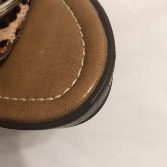 Franco Sarto Leopard Print Wedge Slides Sandals Women’s Size 9 - Picture 9 of 9